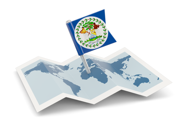 Flag pin with map. Download flag icon of Belize at PNG format