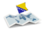 Bosnia and Herzegovina. Flag pin with map. Download icon.