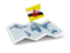 Brunei. Flag pin with map. Download icon.