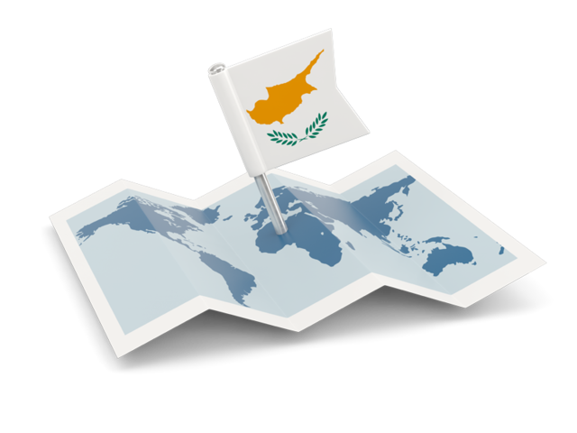 Flag pin with map. Download flag icon of Cyprus at PNG format