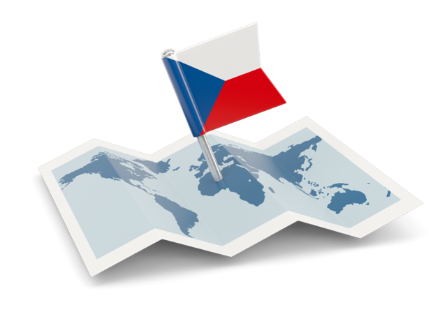 Flag pin with map. Download flag icon of Czech Republic at PNG format