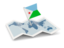 Djibouti. Flag pin with map. Download icon.