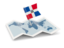Dominican Republic. Flag pin with map. Download icon.