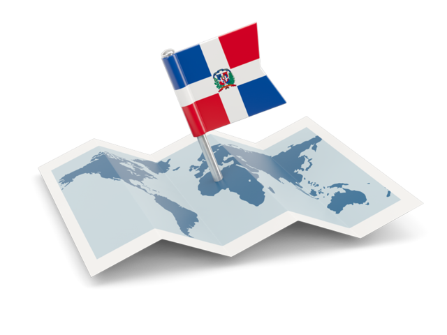 Flag pin with map. Download flag icon of Dominican Republic at PNG format