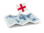 England. Flag pin with map. Download icon.