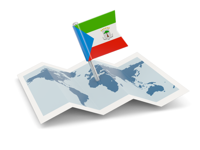 Flag pin with map. Download flag icon of Equatorial Guinea at PNG format