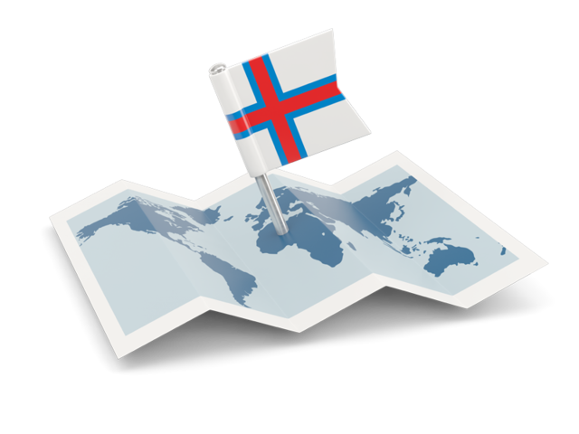 Flag pin with map. Download flag icon of Faroe Islands at PNG format