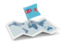 Fiji. Flag pin with map. Download icon.