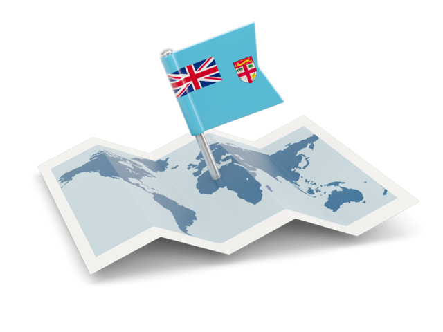 Flag pin with map. Download flag icon of Fiji at PNG format