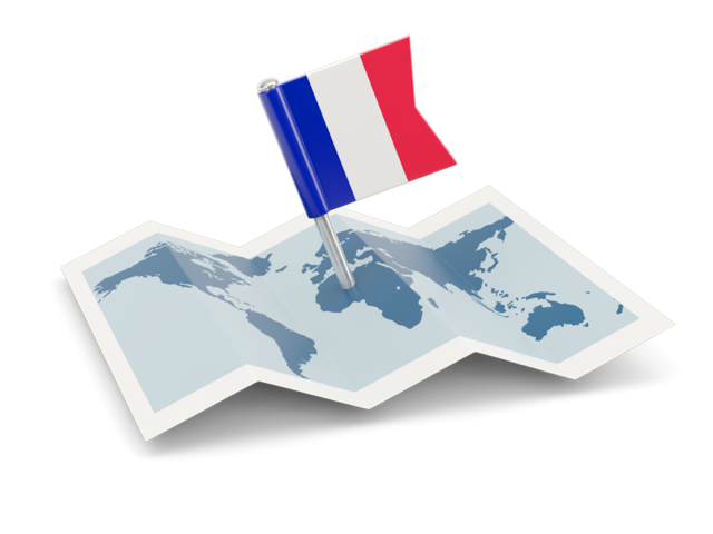 Флажок с картой. Скачать флаг. Франция
