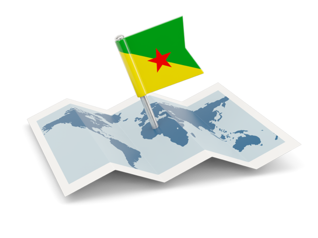 Flag pin with map. Download flag icon of French Guiana at PNG format