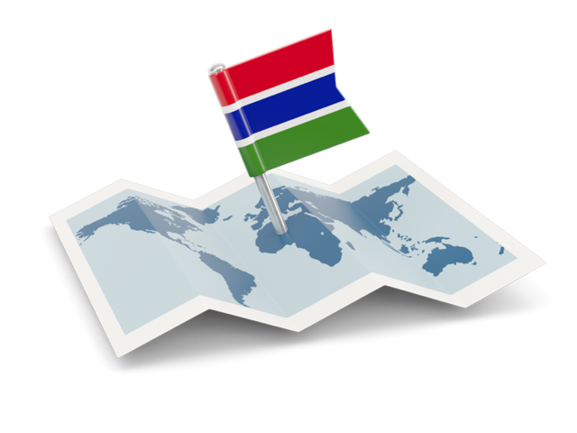 Flag pin with map. Download flag icon of Gambia at PNG format