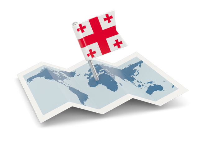 Flag pin with map. Download flag icon of Georgia at PNG format