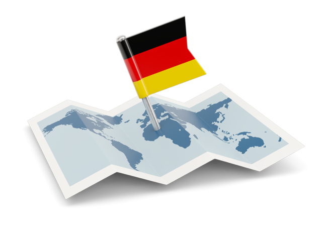 Флажок с картой. Скачать флаг. Германия