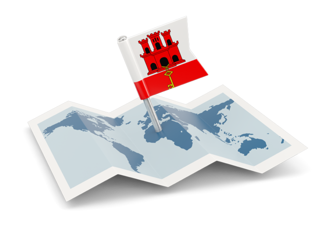 Flag pin with map. Download flag icon of Gibraltar at PNG format