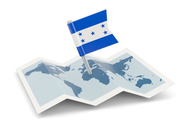 Flag pin with map. Download flag icon of Honduras at PNG format