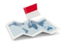 Indonesia. Flag pin with map. Download icon.