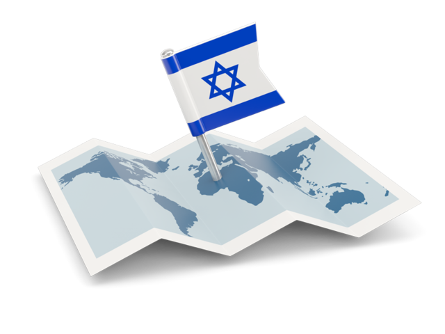 Flag pin with map. Download flag icon of Israel at PNG format