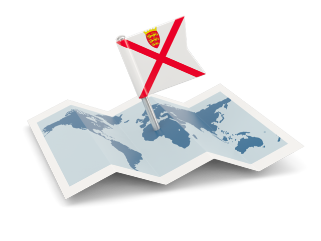 Flag pin with map. Download flag icon of Jersey at PNG format