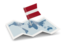 Latvia. Flag pin with map. Download icon.