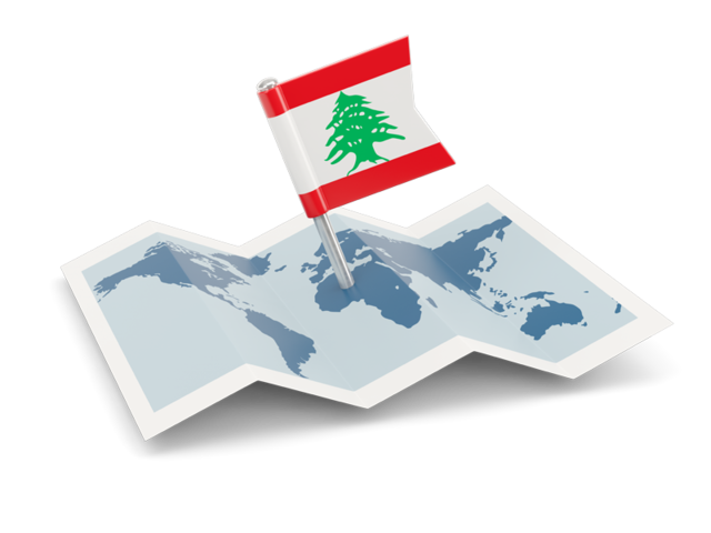 Флажок с картой. Скачать флаг. Ливан