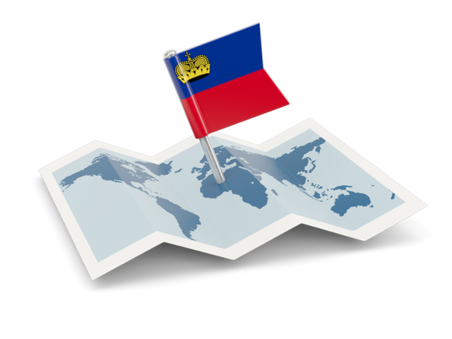 Flag pin with map. Download flag icon of Liechtenstein at PNG format