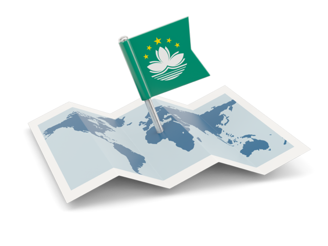 Flag pin with map. Download flag icon of Macao at PNG format