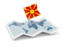 Macedonia. Flag pin with map. Download icon.