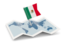 Mexico. Flag pin with map. Download icon.