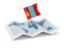 Mongolia. Flag pin with map. Download icon.