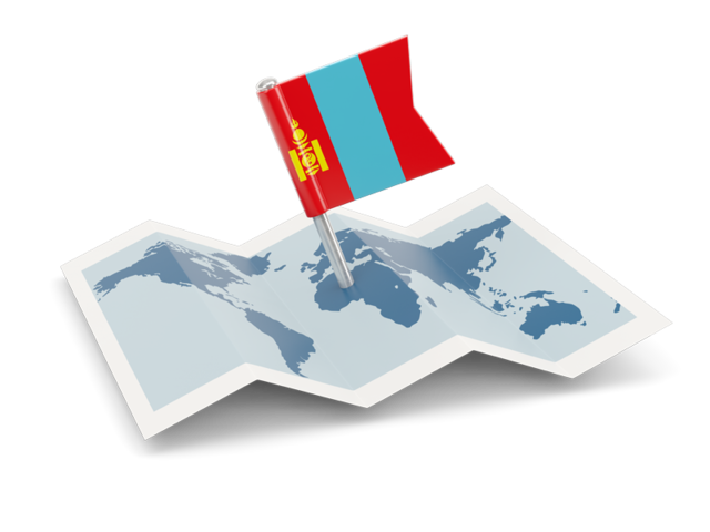Flag pin with map. Download flag icon of Mongolia at PNG format