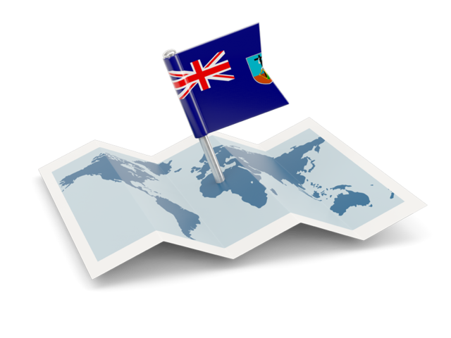 Flag pin with map. Download flag icon of Montserrat at PNG format