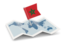 Morocco. Flag pin with map. Download icon.