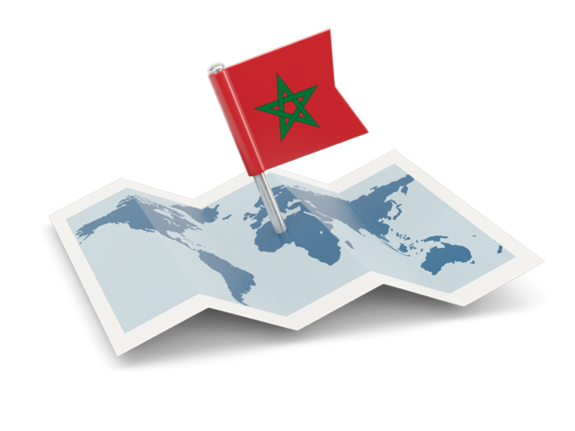 Flag pin with map. Download flag icon of Morocco at PNG format