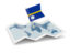 Nauru. Flag pin with map. Download icon.