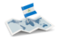 Никарагуа. Флажок с картой. Скачать иллюстрацию.