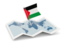Palestinian territories. Flag pin with map. Download icon.