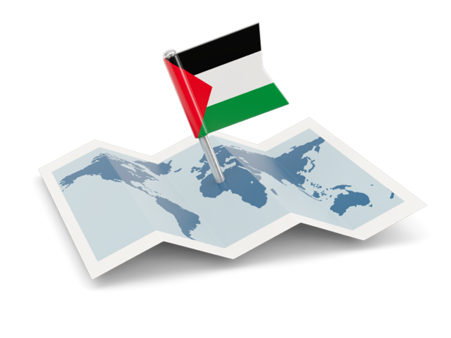 Flag pin with map. Download flag icon of Palestinian territories at PNG format