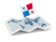 Panama. Flag pin with map. Download icon.