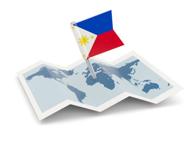 Флажок с картой. Скачать флаг. Филиппины