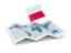 Poland. Flag pin with map. Download icon.