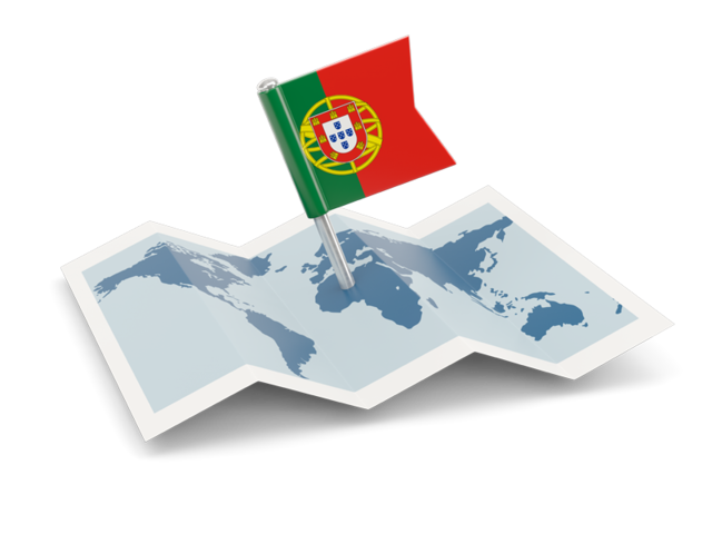 Flag pin with map. Download flag icon of Portugal at PNG format