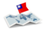 Taiwan. Flag pin with map. Download icon.