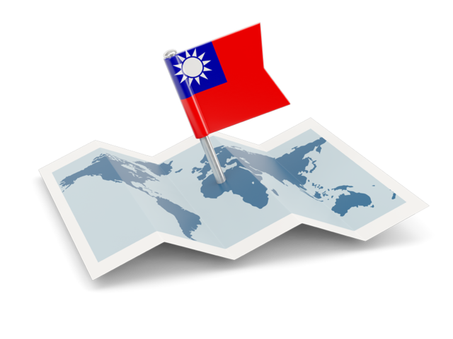Флажок с картой. Скачать флаг. Тайвань