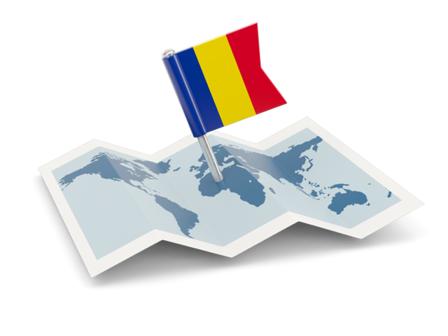 Flag pin with map. Download flag icon of Romania at PNG format