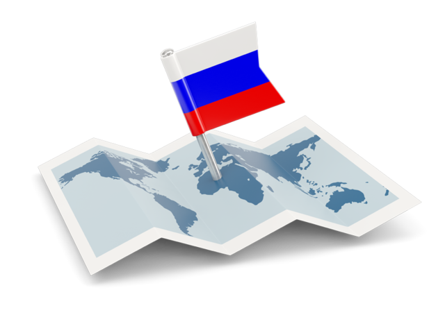 Флажок с картой. Скачать флаг. Россия