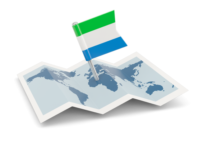 Flag pin with map. Download flag icon of Sierra Leone at PNG format