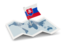 Slovakia. Flag pin with map. Download icon.