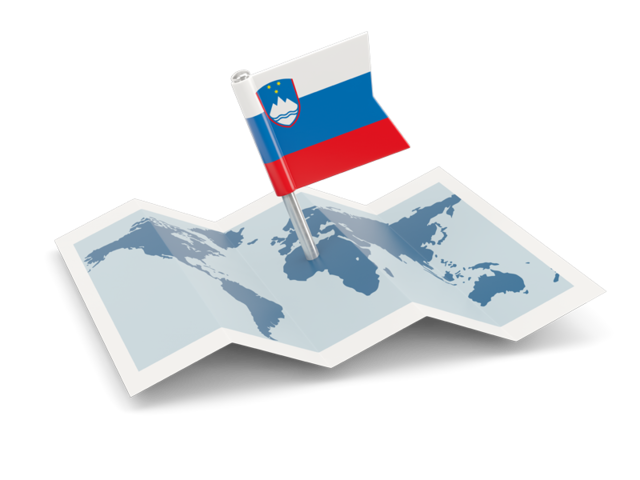 Flag pin with map. Download flag icon of Slovenia at PNG format