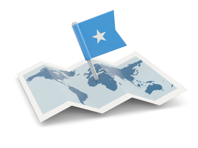 Флажок с картой. Скачать флаг. Сомали